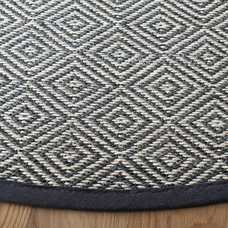 Tapis géométrique en sisal Freels, Rond 6 pi