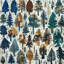 Couvertures monochromes Forest Illustration-124116086-135855765