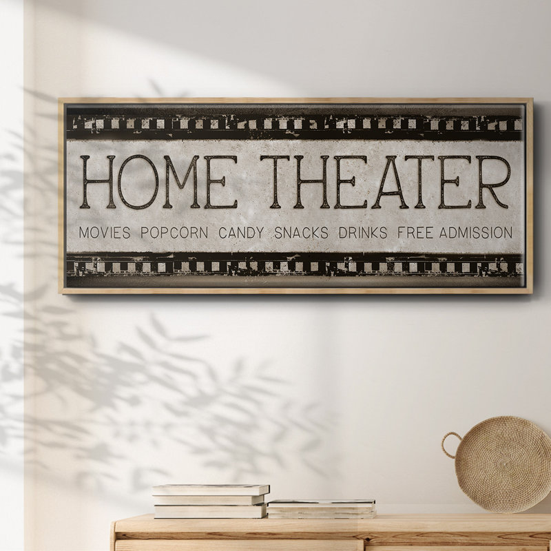 Cinéma maison - Toile encadrée, H 24 po x l 60 po