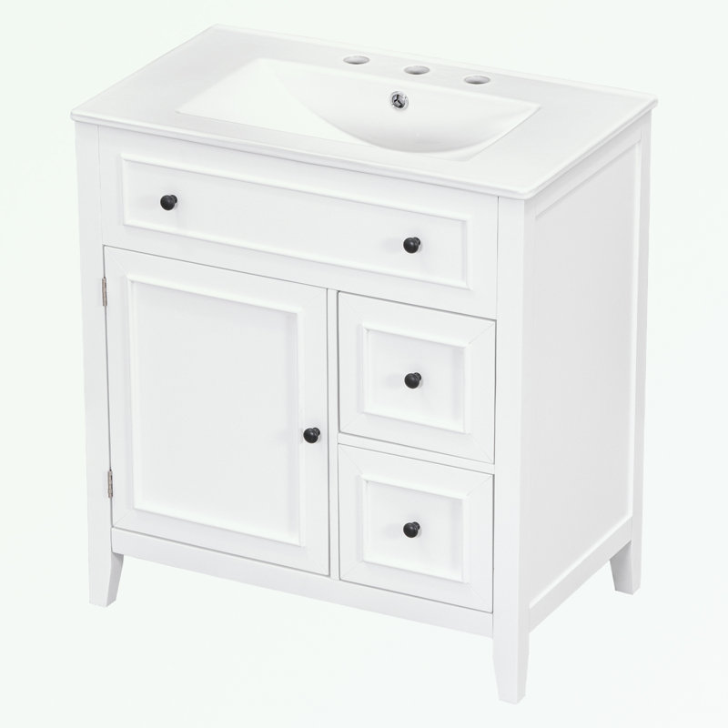 Armoire de salle de bain Hindrike, Blanc