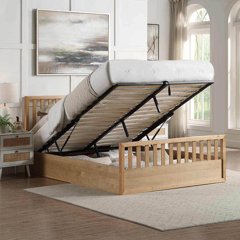 Ottoman Storage Bed, Brown, Kingsize (5')