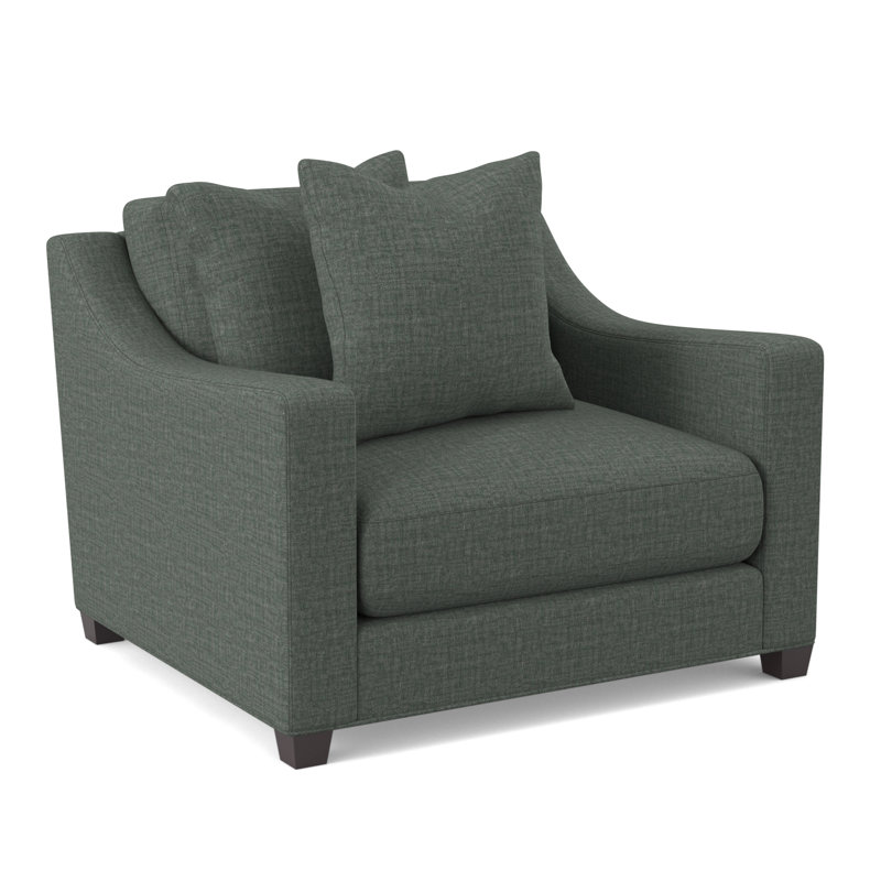 Fauteuil en polyester l 45 po Zoraya, Chenille en acier Napa
