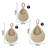Surveen Boho Wall Hanging Fruit Baskets with 6 Hooks