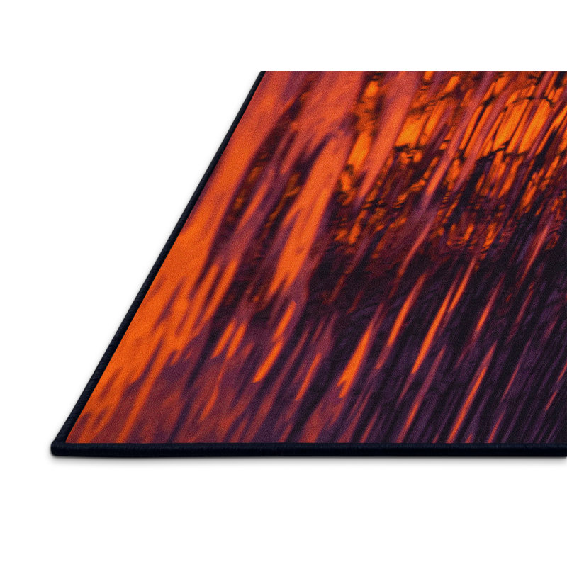 Tapis orange / mauve / noir, Rectangle 8 pi x 10 pi