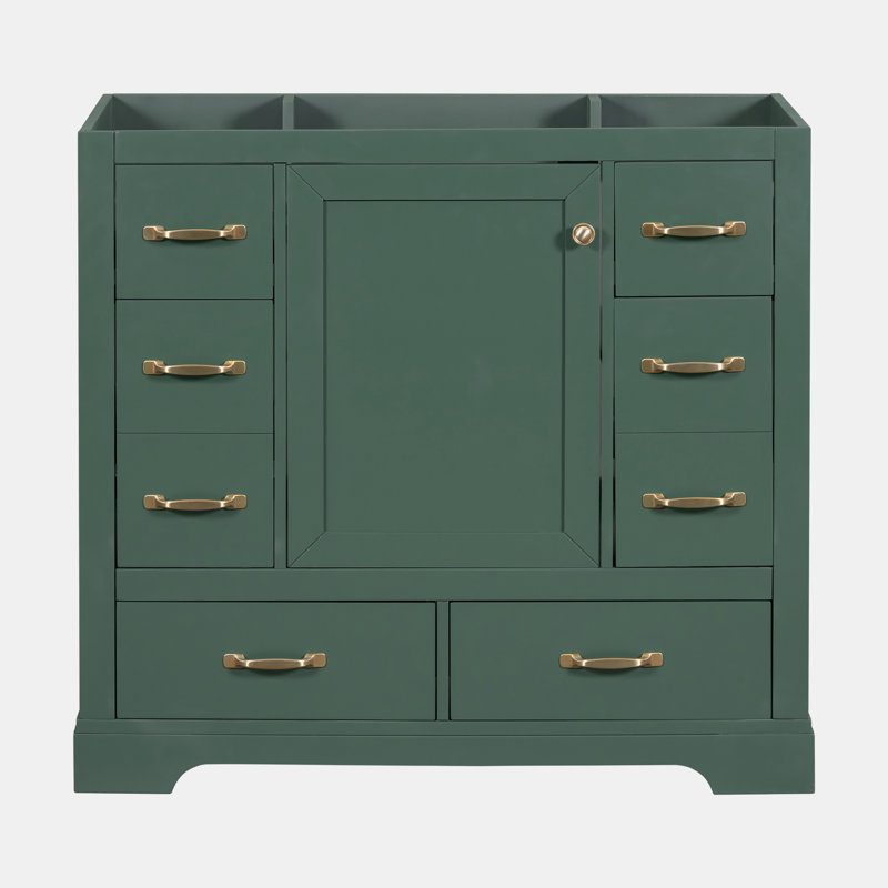 35.5'' Single Bathroom Vanity Base Only, Green
