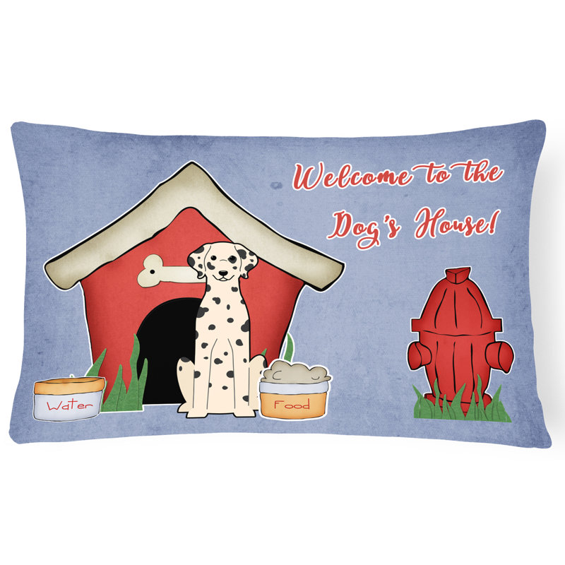 Coussin lombaire intérieur/extérieur moderne mauve/rouge dog house
