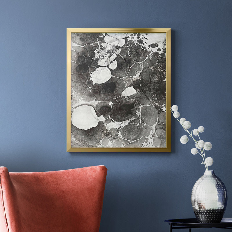 Toile encadrée de qualité supérieure Marble IV - prête à être accrochée, Cadre doré à coins fermés, H 24 po x l 20 po