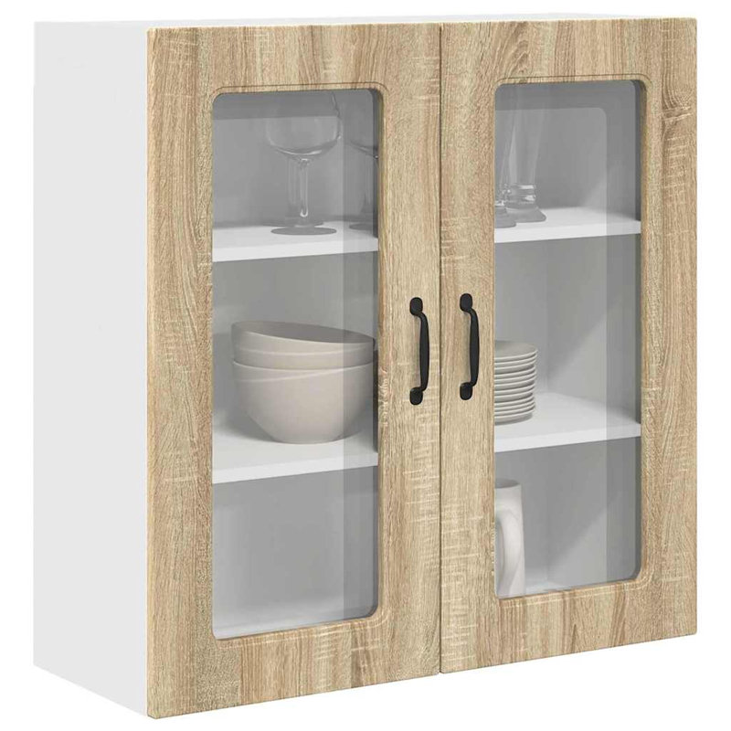 Vidaxl Kitchen Wall Cabinet Sonoma Oak 60 X 31 X 80 Cm Engineered Wood, 80cm H x 80cm W x 31cm D, Sonoma Oak