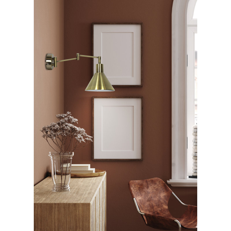 Courtany Swing Arm Sconce, Satin Gold