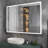 Mickenna 48'' W 36'' H Frameless Medicine Cabinet with Mirror and 6 Shelves
