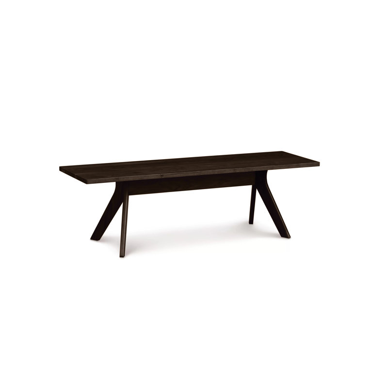 Banc en bois Audrey, H 17,5 po x l 60 po x P 17,75 po, Cerise fumée