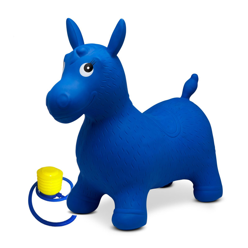 Trémie à chevaux bleue avec housse