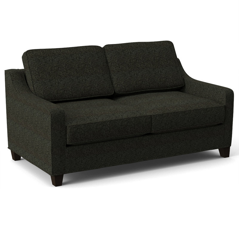 Clark 74" Square Arm Sofa Bed with Reversible Cushions, Dorset Charcoal, Cafelle, Hybrid