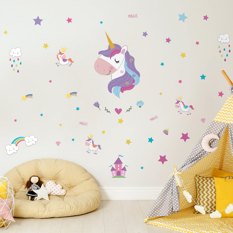 Magical Unicorns World Children Wall Sticker