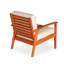 Chaise en eucalyptus avec coussins pour le jardin extérieur-120261861-120261859