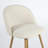 Corrigan Studio 26" Swivel Counter Stool with Beige Fabric Seat & Oak Legs — Modern Counter-Height Chair for Kitchen Island or Dining Bar-1120280969