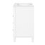Meuble-lavabo de 61 cm (24 pouces) avec lavabo en céramique, 2 tiroirs et tablette réglable. Alliant simplicité française et rangement moderne, il est idéal pour les petites salles de bain et permet un gain d'espace optimal.