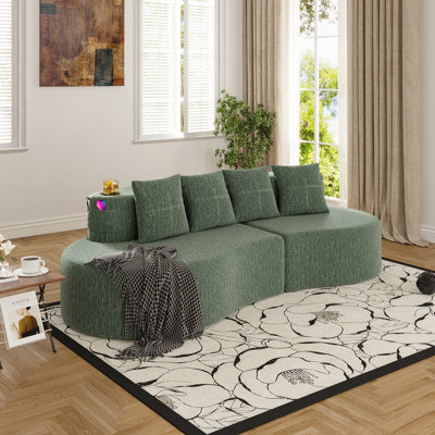 Canapé modulaire courbé moderne modulaire à 3 places minimaliste et élégant