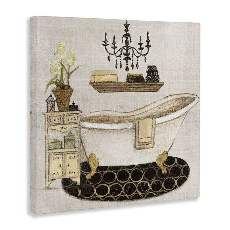 Toile de baignoire Serene Vintage, design par Janet Tava, H 17 po x l 17 po