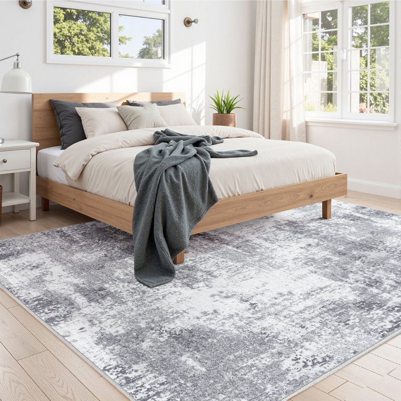 Elroy Arnedoy Modern Abstract Machine Washable Area Rug with Non-Slip Backing, Rectangle 8' x 10'
