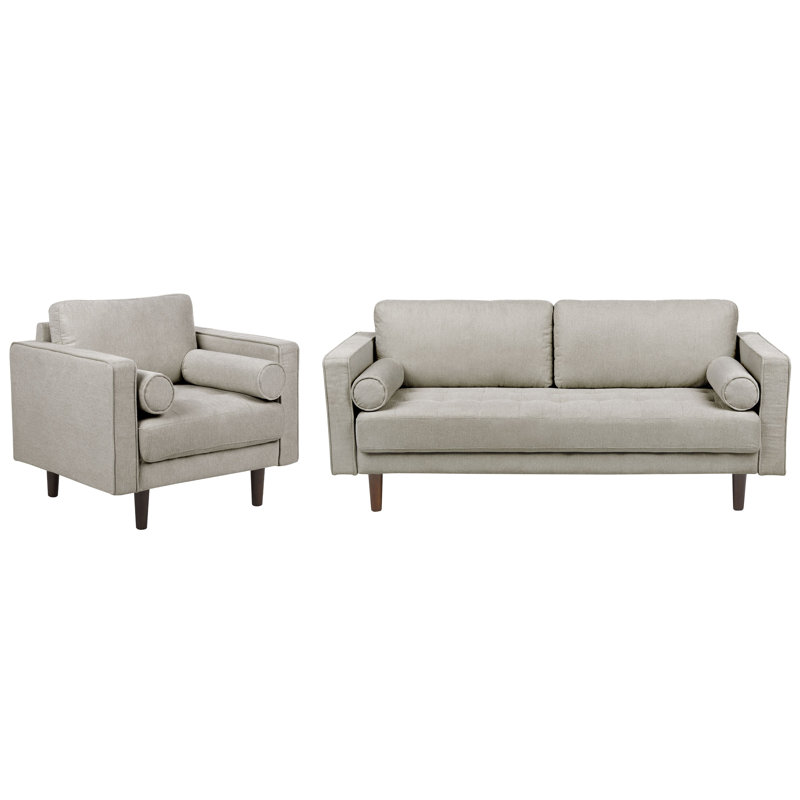 2 Piece Standard Living Room Set, Taupe
