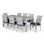 Ensemble repas rectangulaire pour 8 personnes avec coussins Sunbrella Fionnula-18843278