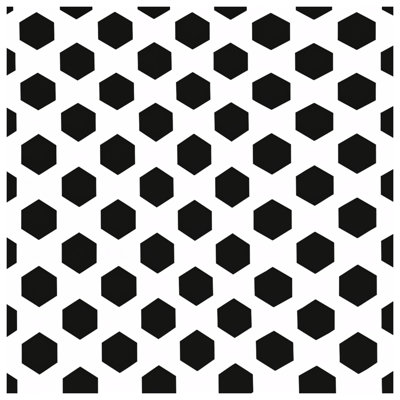 Édredon noir à motif hexagonal