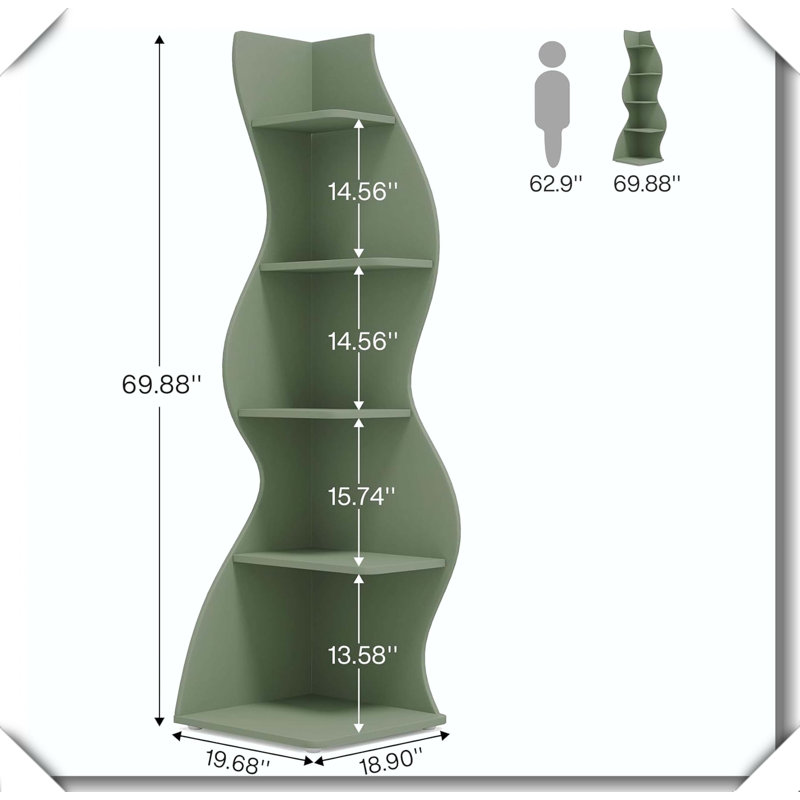 Support pour plante à 5 niveaux, Vert sauge