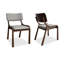 Chaise d'appoint à dossier à lattes grises (ensemble de 2)
