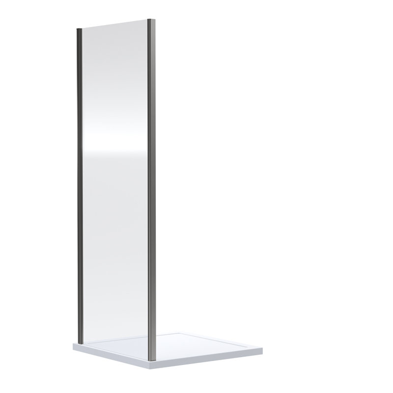 Bayswater 760mm Brushed Pewter Semi-Frameless Side Panel