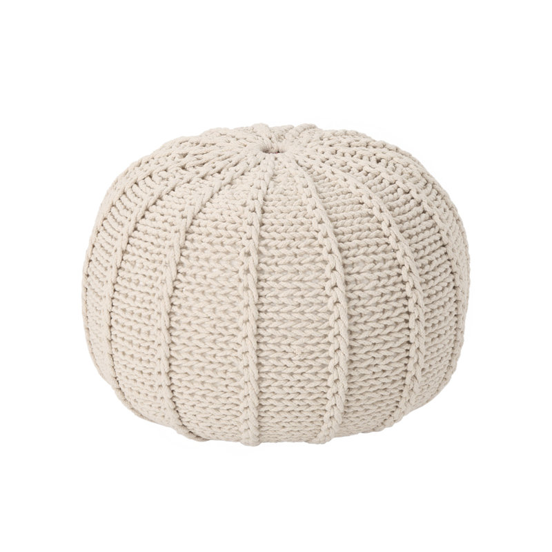 Versatile Cotton Knitted Pouf For Home Comfort And Functionality