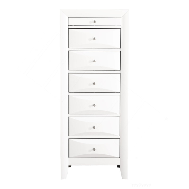 Commode pour femme 7 tiroirs Marilla, blanc, Blanc