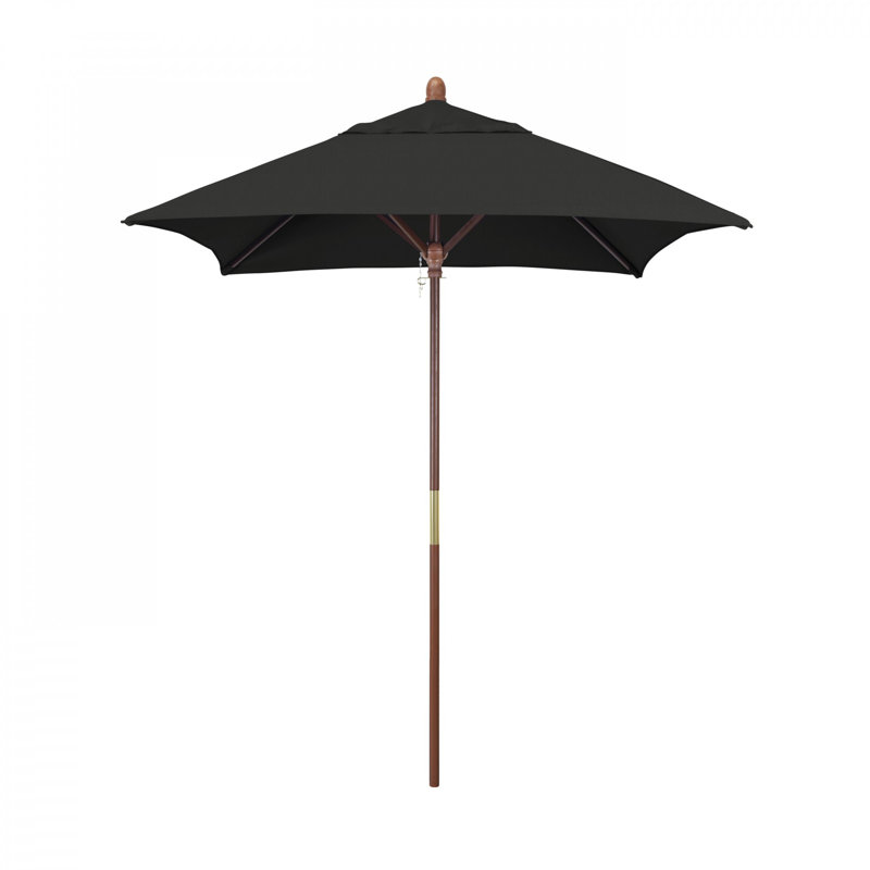 Parasol de marché carré 6 pi Yaritza, Toile Sunbrella® noir