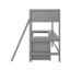 Lit mezzanine simple avec tablettes et bureau-2112855316
