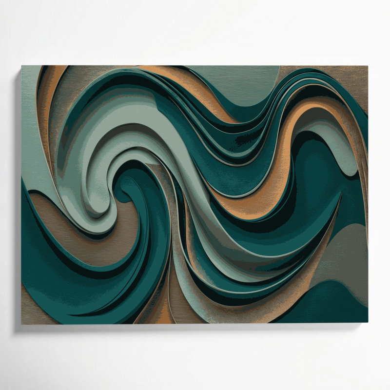 Art mural sur toile Biomorphic Abstraction 3, H 20 po x l 24 po