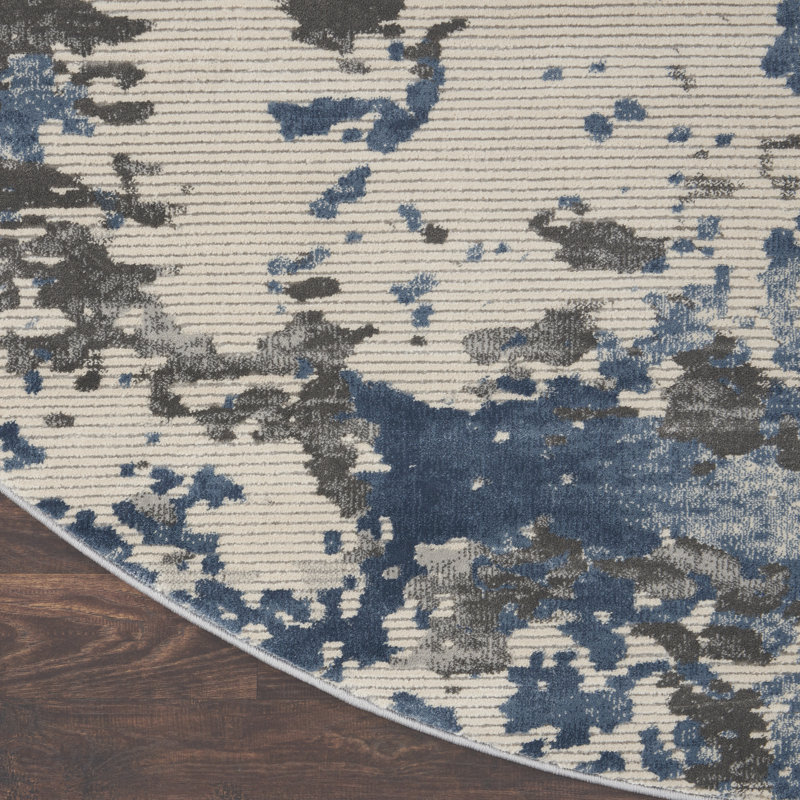 Tapis abstrait, Rond 7 pi 10 po
