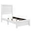 Lit simple blanc pour la chambre à coucher - fait de bois et de matériaux synthétiques avec base en placage requise-1007503692-1007503693