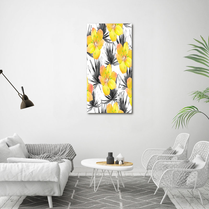 Tropical Flowers - Wrapped Canvas Print