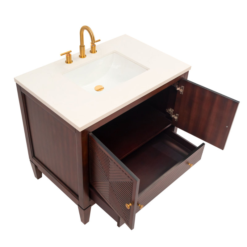 Lilly's 36"L Free Standing Vanity in Dark Walnut