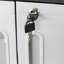 Armoire de rangement roulante en métal - H 34,11 po x l 28,94 po x P 16,17 po, 1 tiroir, 2 portes verrouillables, tiroir noir et gris avec roues P 16,17 po H 34,11 po, gris verrouillable, robuste