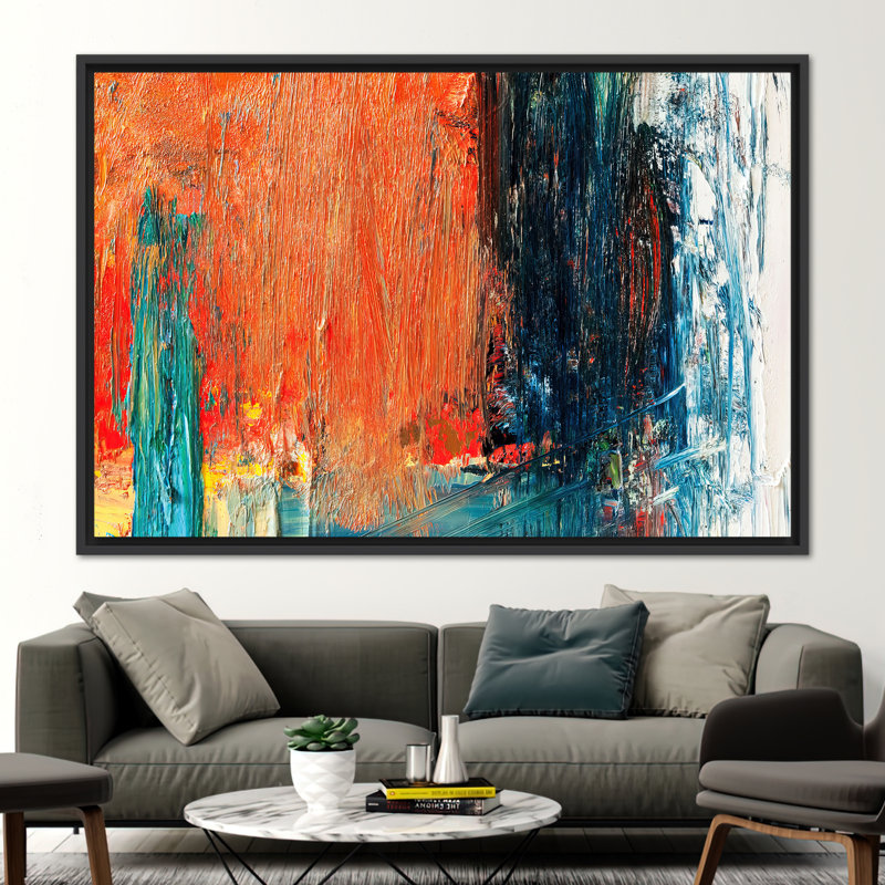 Orange, Modern Poster, Contemporary Canvas Art, Orange Art, Oil Painting Print, Abstract Orange Poster, Abstract Wall Art,