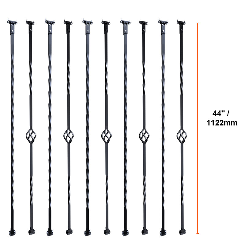 Broches de rampe décoratives en métal pour escalier VEVOR