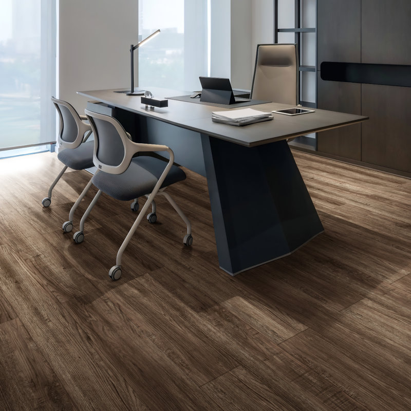 Art3d  48''x7.2'' Interlocking Luxury Vinyl Flooring Tile, SPC Rigid Core Wood-Look Floor Plank,Set of 10, Brown Wood