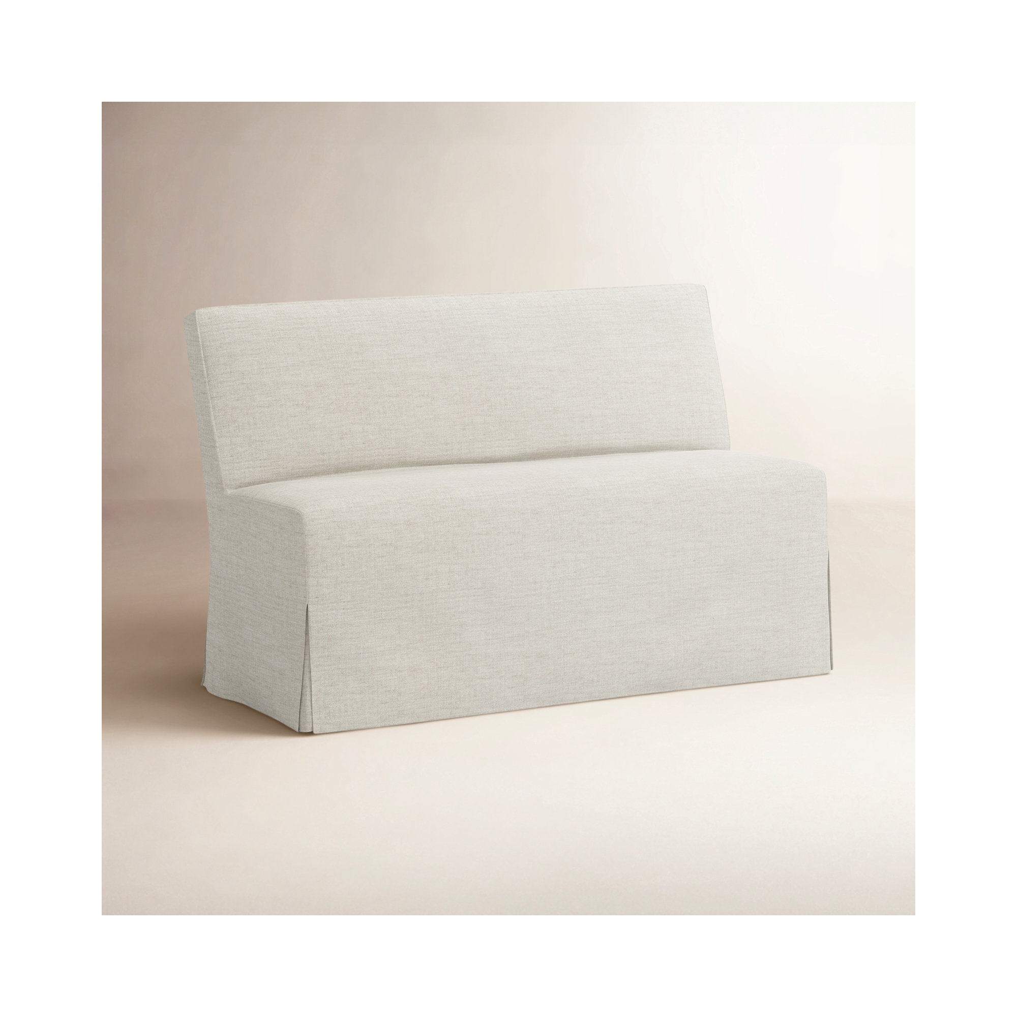 Stoffer Home x Cloth and Co. Lindy Upholstered Bench, Relaxed Zinc Linen