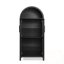 Armoire de rangement arquée avec une lampe et des cloisons en verre réglables-471251602