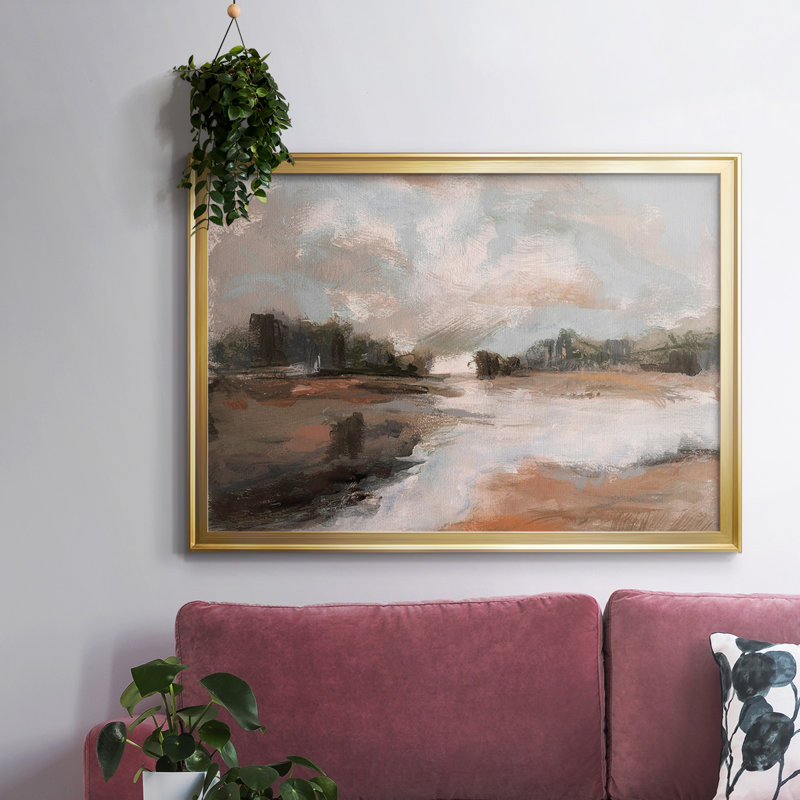 South Pond, reproduction d'art sur toile, H 30 po x l 44 po x P 1,5 po, Or