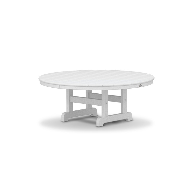 TREX Outdoors Cape Cod Round Conversation Table, White, 48"