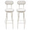 2 chaises hautes avec tabouret pliant