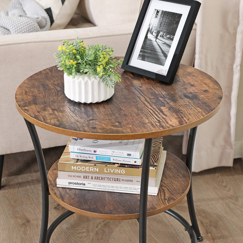 Antonella End Table, Rustic Brown