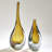 Stretched Neck Vase-Amber-Sm